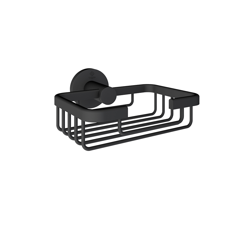 ROYAL Porte Savon mural imple fil Noir Mat SP6383